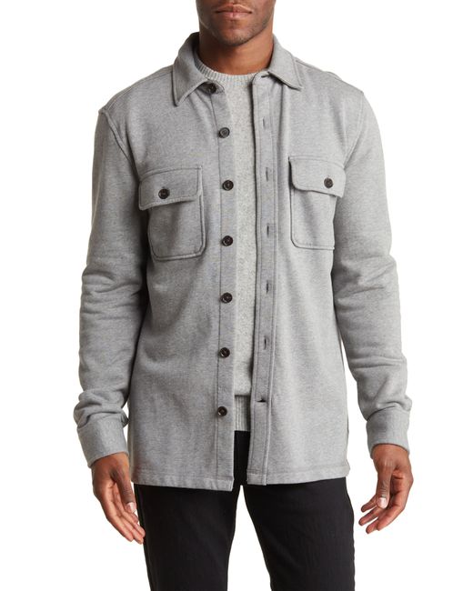 Brooks Brothers Gray French Terry Shacket for men