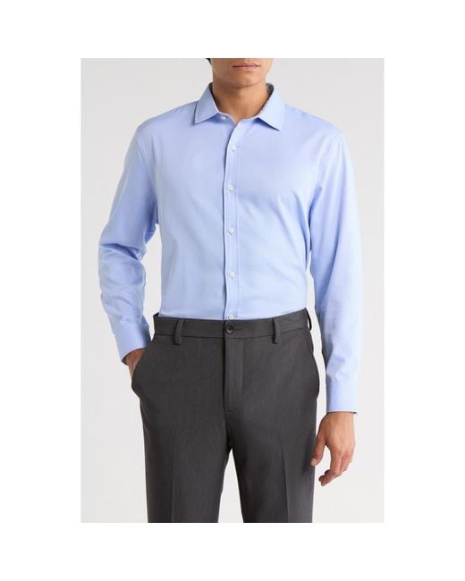 penguin slim fit dress shirt Original Penguin Men's Core Oxford Long Sleeve Shirt in Parfait Pink/Pink, Size Small, 100% Cotton