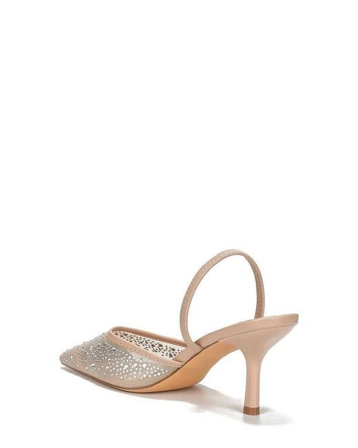 BERNESS Natural Cara Rhinestone Mesh Pump