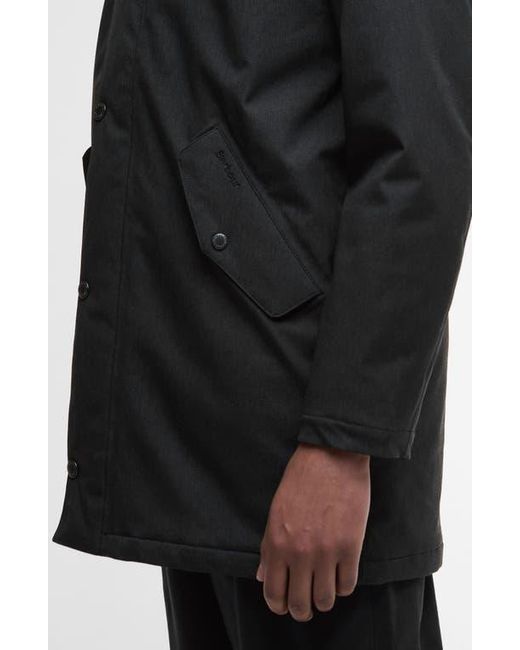 Barbour Black Winter Powell Waterproof Jacket for men