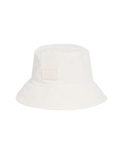 Kate Spade White Rubber Patch Bucket Hat