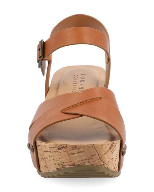 Journee Collection Brown Platform Sandal