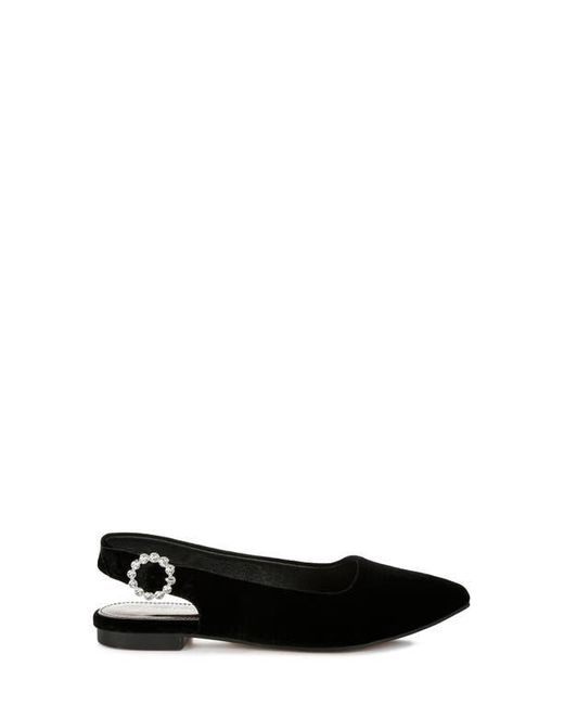 LONDON RAG Black Dolan Slingback Flat
