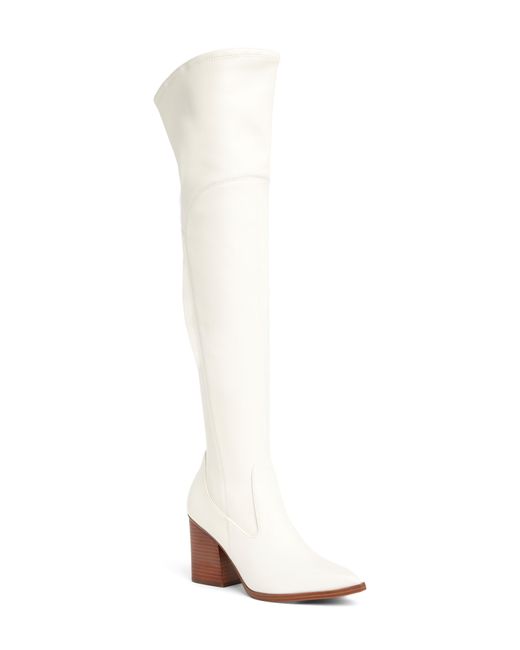 Marc Fisher White Meyana Over The Knee Boot