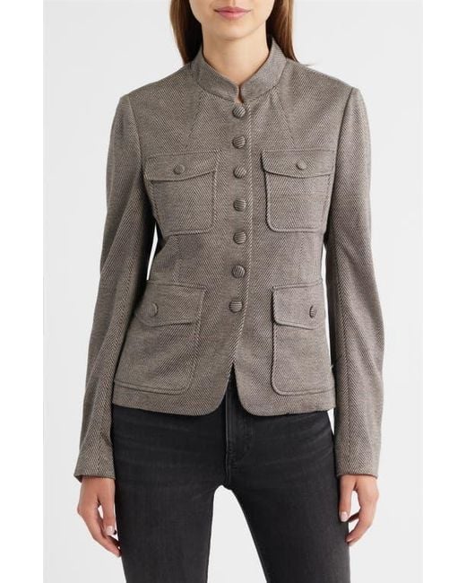 Rag & Bone Gray Mercer Mixed Print Ponte Jacket