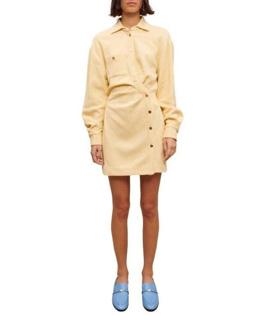 free people rillo shirt dress Free People Silky Rillo Shirtdress Orange Printed Button Front Long Sleeve Wrap