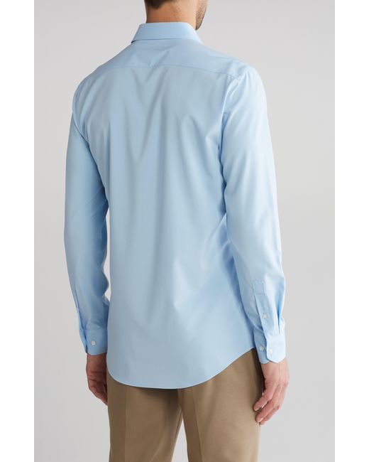 Perry Ellis Blue Performance Tech Solid Shirt for men