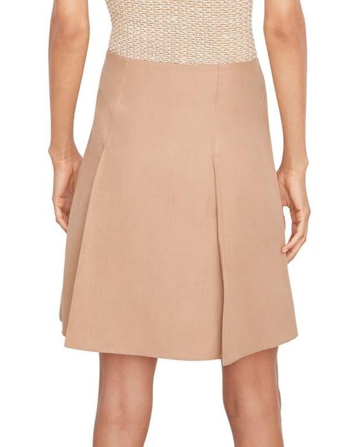 Vince Natural Pleated A-Line Skirt