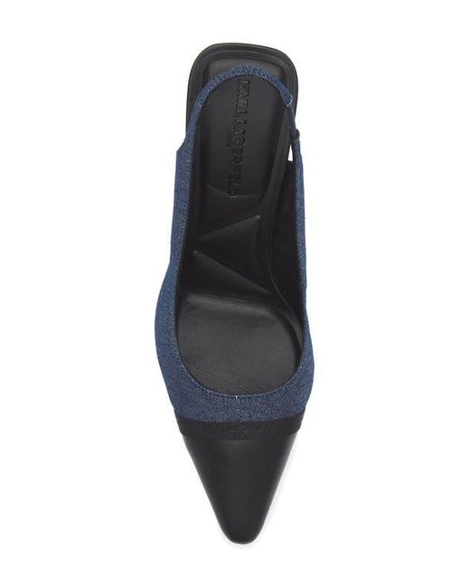 Karl Lagerfeld Blue Kinsley Slingback Pump