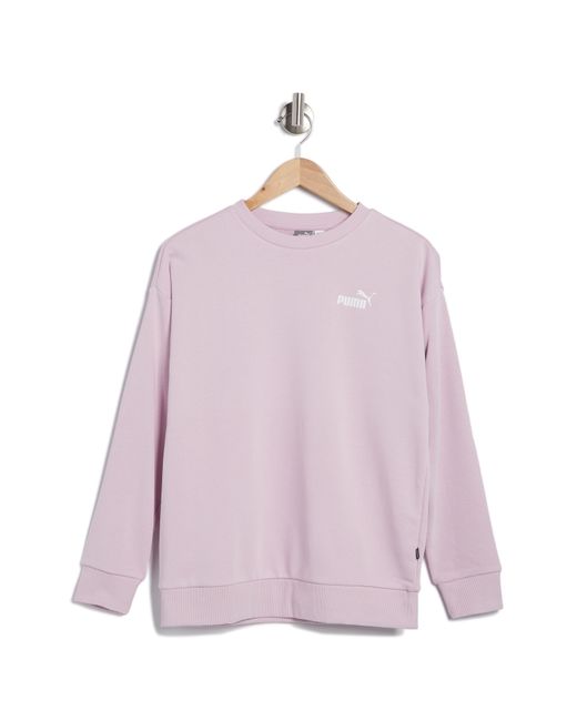 PUMA Pink Essential Relaxed Pullover Sweatshirt
