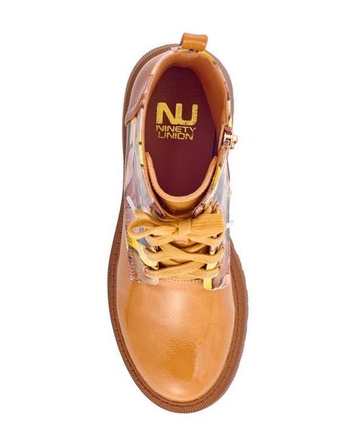 Ninety Union Brown Freeway Lug Sole Combat Boot