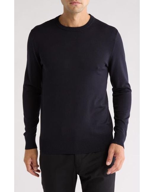 Tom Baine Black Solid Crewneck Pullover for men