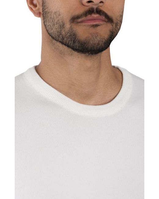 Xray Jeans White Crewneck Knit Pullover Sweater for men