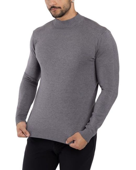 Xray Jeans Gray Mock Neck Knit Sweater for men