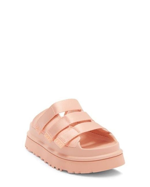Ugg Pink Goldenglow Platform Slide Sandal