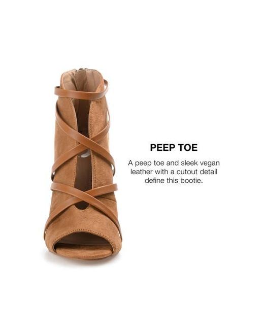 Journee Collection Brown Journee Samara Strappy Bootie
