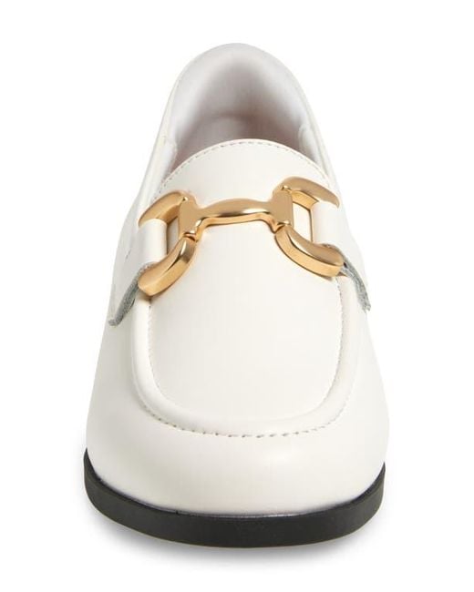 Marc Joseph New York White Carmel Court Bit Buckle Loafer