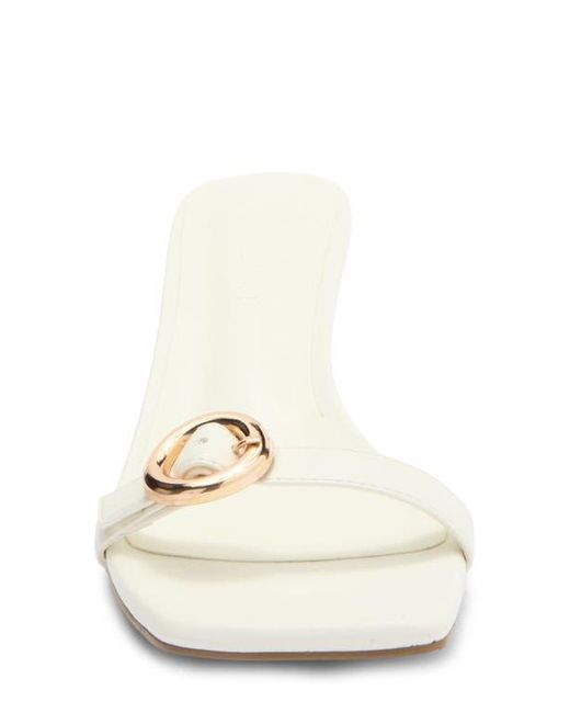 Billini White Lyon Buckle Sandal