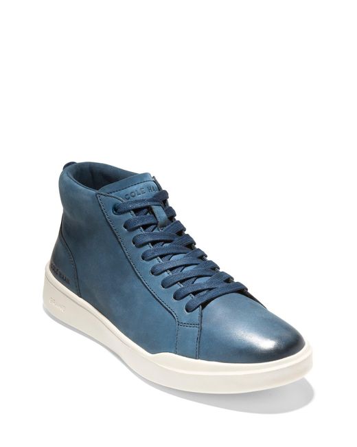 Cole Haan Leather Grand Crosscourt Modern Midcut Sneaker In Moonlit ...
