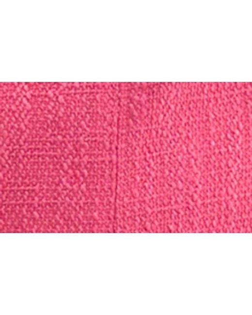 Lush Red Bouclé Fit And Flare Minidress