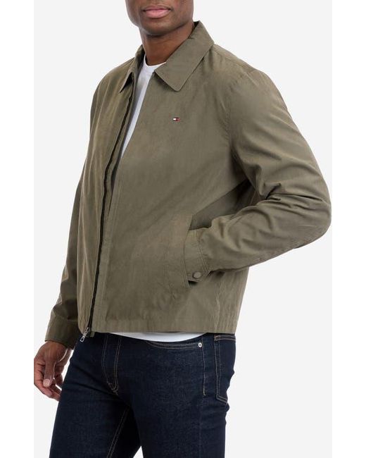Tommy Hilfiger Green Microfiber Golf Jacket for men