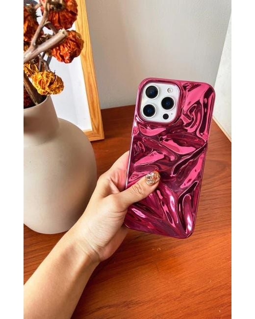 Auramma Red Crinkle Iphone 15 Pro Case
