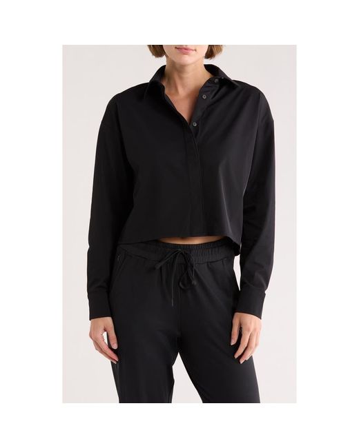 90 Degrees Black Meet & Greet Button-Up Shirt