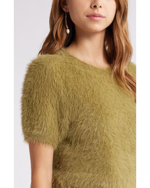 Open Edit Green Eyelash Sweater