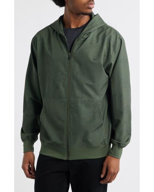 Saint Studio Green Tempo Tech Zip Jacket for men
