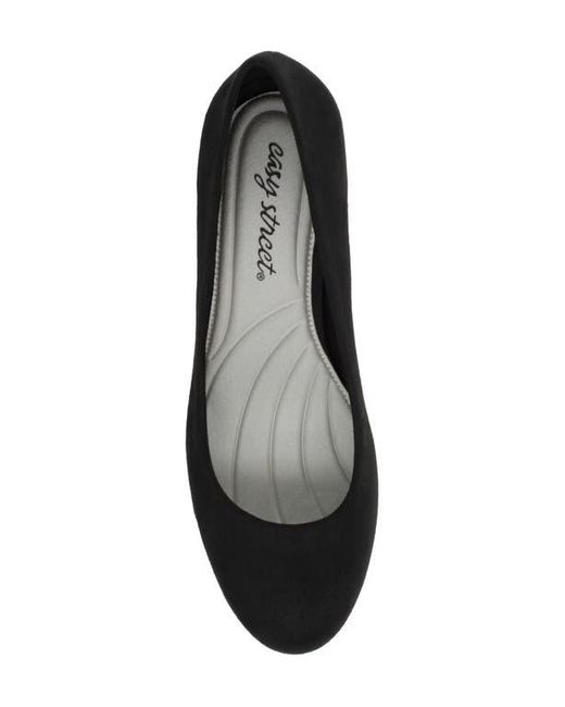Easy Street Black Classic Block Heel Suede Pumps