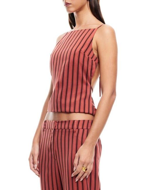 Lioness Red Horizon Stripe Open Tie Back Top