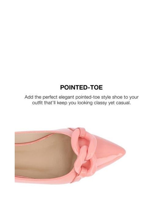 Journee Collection Pink Clareene Pointed Toe Flat