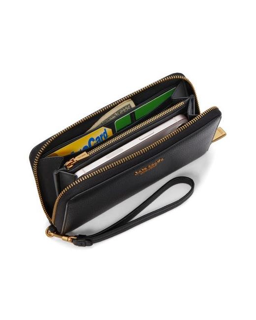 Kate Spade Black Ava Zip Around Continental Wristlet