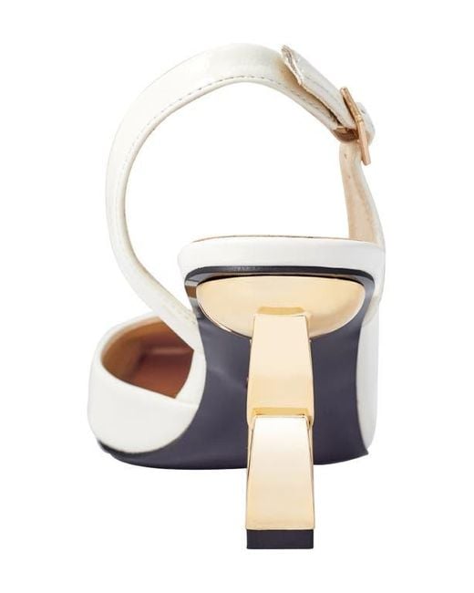 Ninety Union White Rain Slingback Pump
