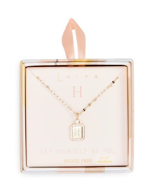 Leith Metallic Initial Pendant Necklace