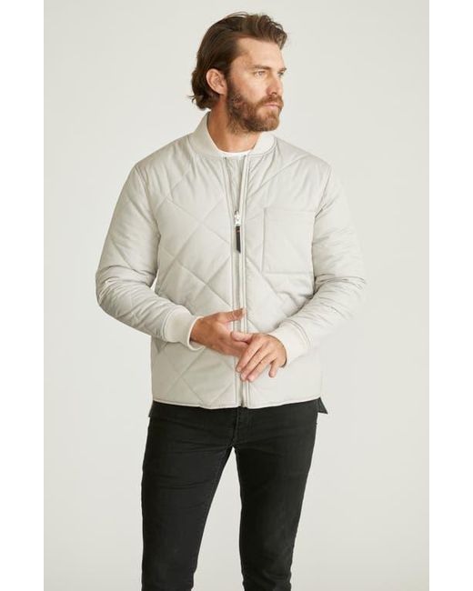 Robert Graham Natural Reversible Quilted Bomber Jacket for men