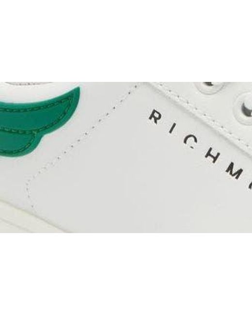 John Richmond White Oversize Wing Collar Sneaker for men