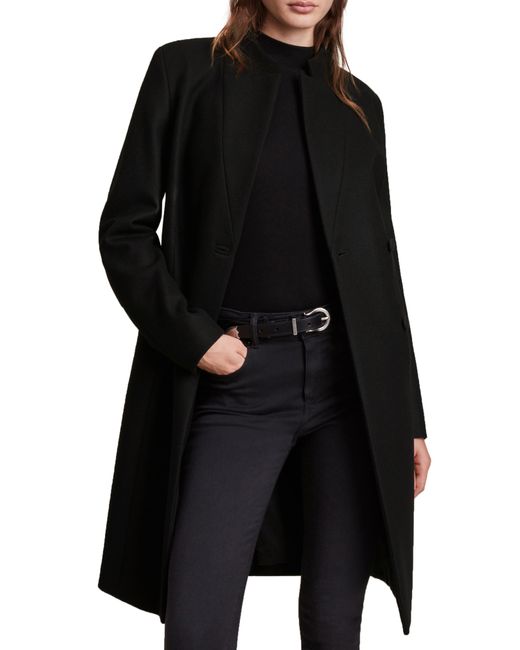 AllSaints Black Sidney Coat