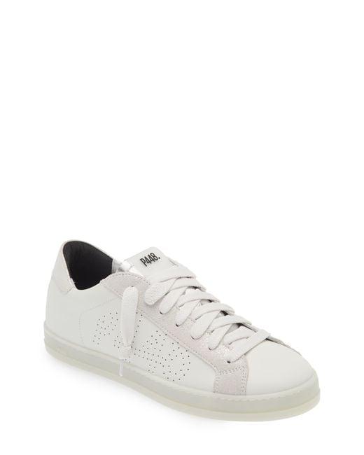 P448 White John Leather Sneaker