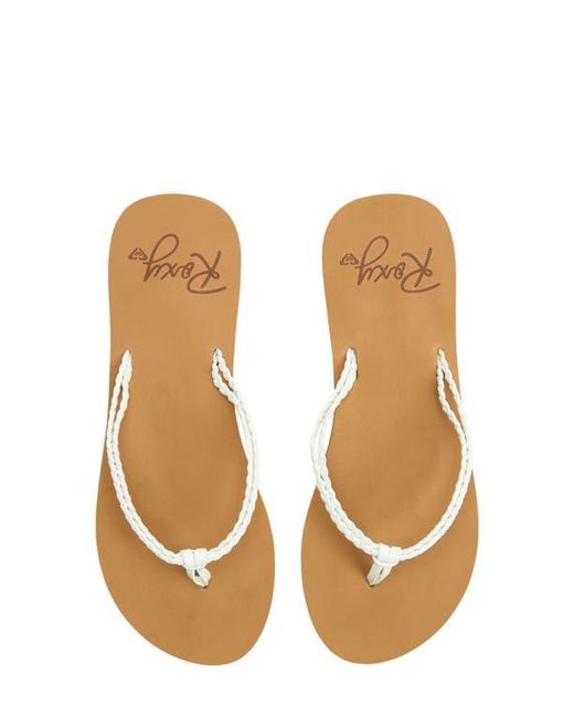 Roxy White Costas Flip Flop