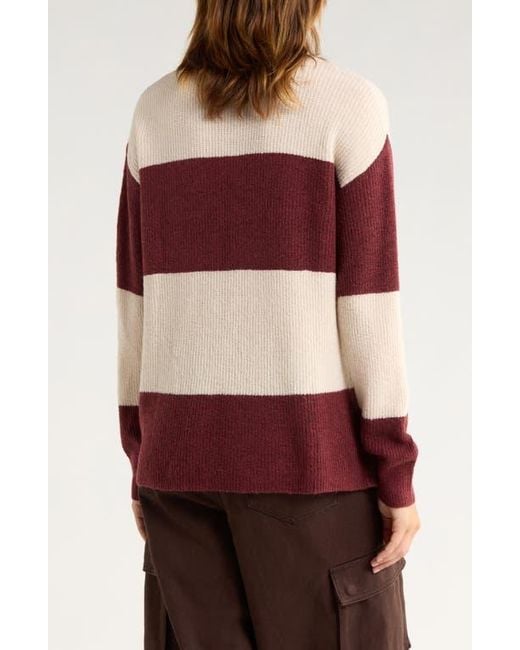 Vigoss Red Stripe Rugby Polo Sweater