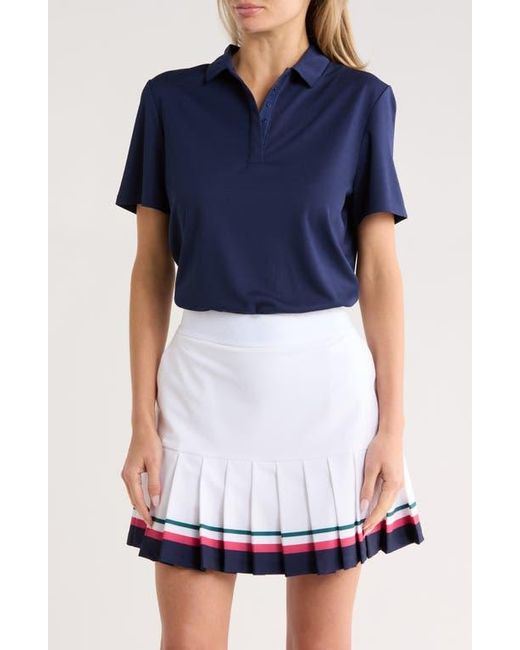 Callaway Apparel Blue Solid Hue Polo