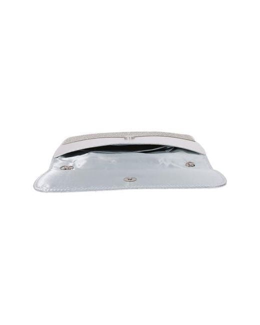 BERNESS Gray Rhinestone Envelope Clutch