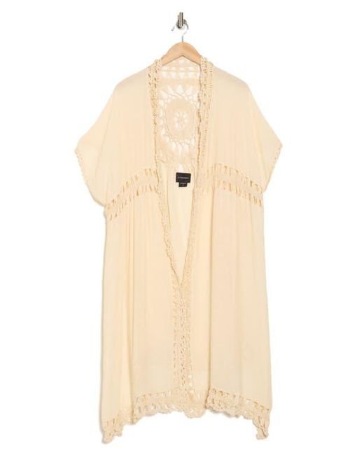 Forgotten Grace Natural Open Work Knit Duster