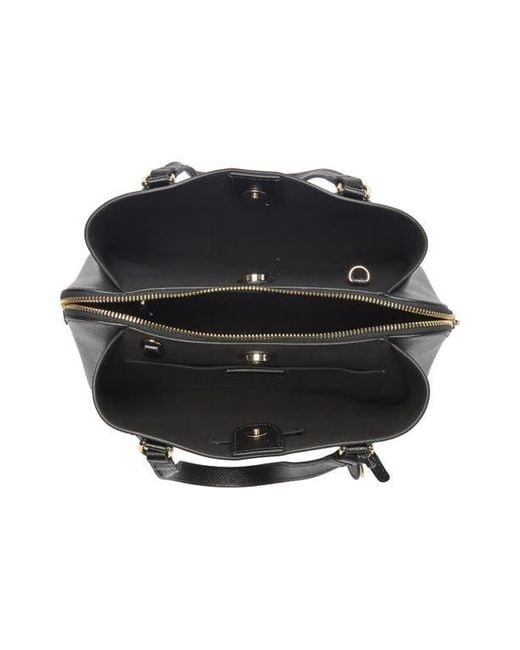 Furla Black Minerva Leather Satchel
