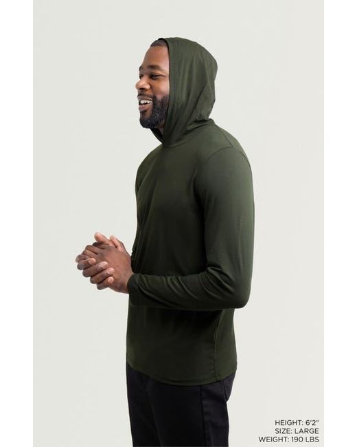 Xray Jeans Green Long Sleeve Hooded T-Shirt for men