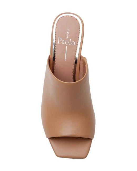 Linea Paolo Brown Glitz Wedge Slide Sandal