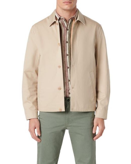 Bugatchi Natural Button-Up Twill Jacket for men