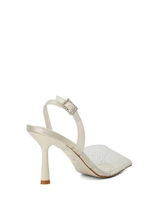 Dune White Divinely Pointed Toe Pump