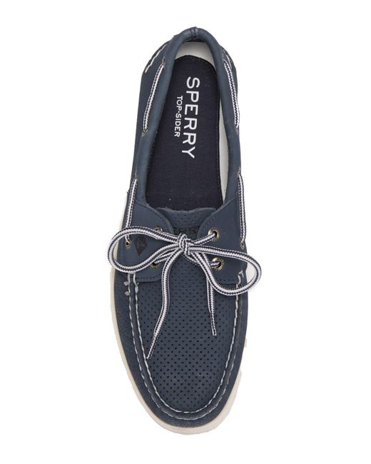 Perforated Leather Boat Shoe 